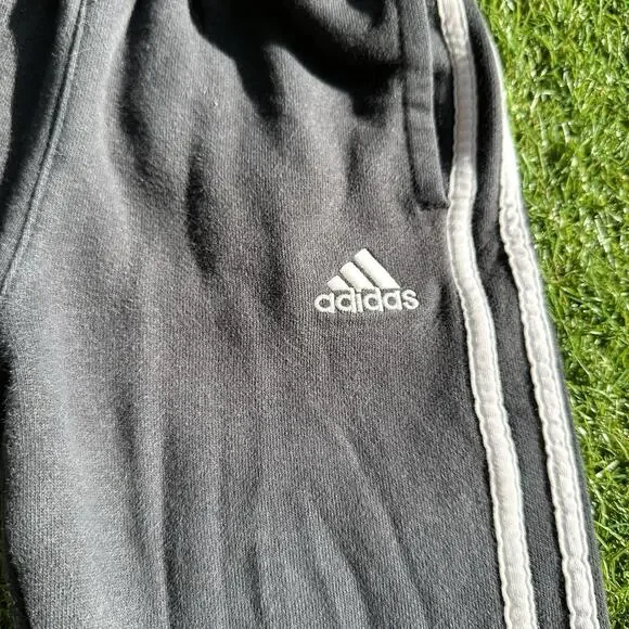 Vintage Adidas Baby Toddler Size 3T Sweatpants Joggers Track Pants Black Stripes - Picture 5 of 8